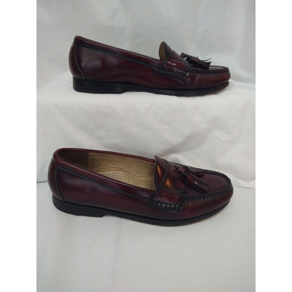 COLE HAAN Size 8 Pinch Tassel Leather Loafers C9 3507 in Deep Burgundy - Picture 6 of 14